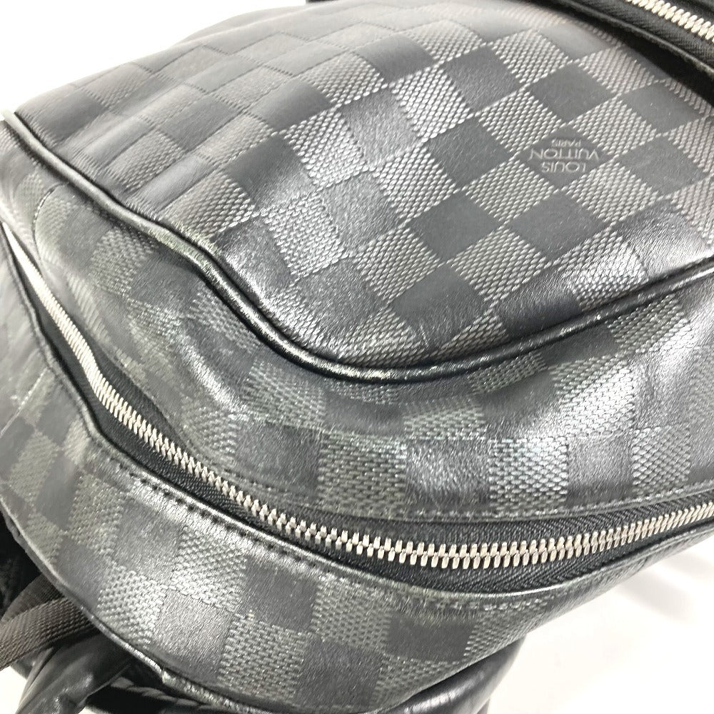 LOUIS VUITTON N40306 ダミエアンフィニ キャンパス バックパック カバン バックパック リュックサック ダミエアンフィニレザー ユニセックス オニキス ブラック