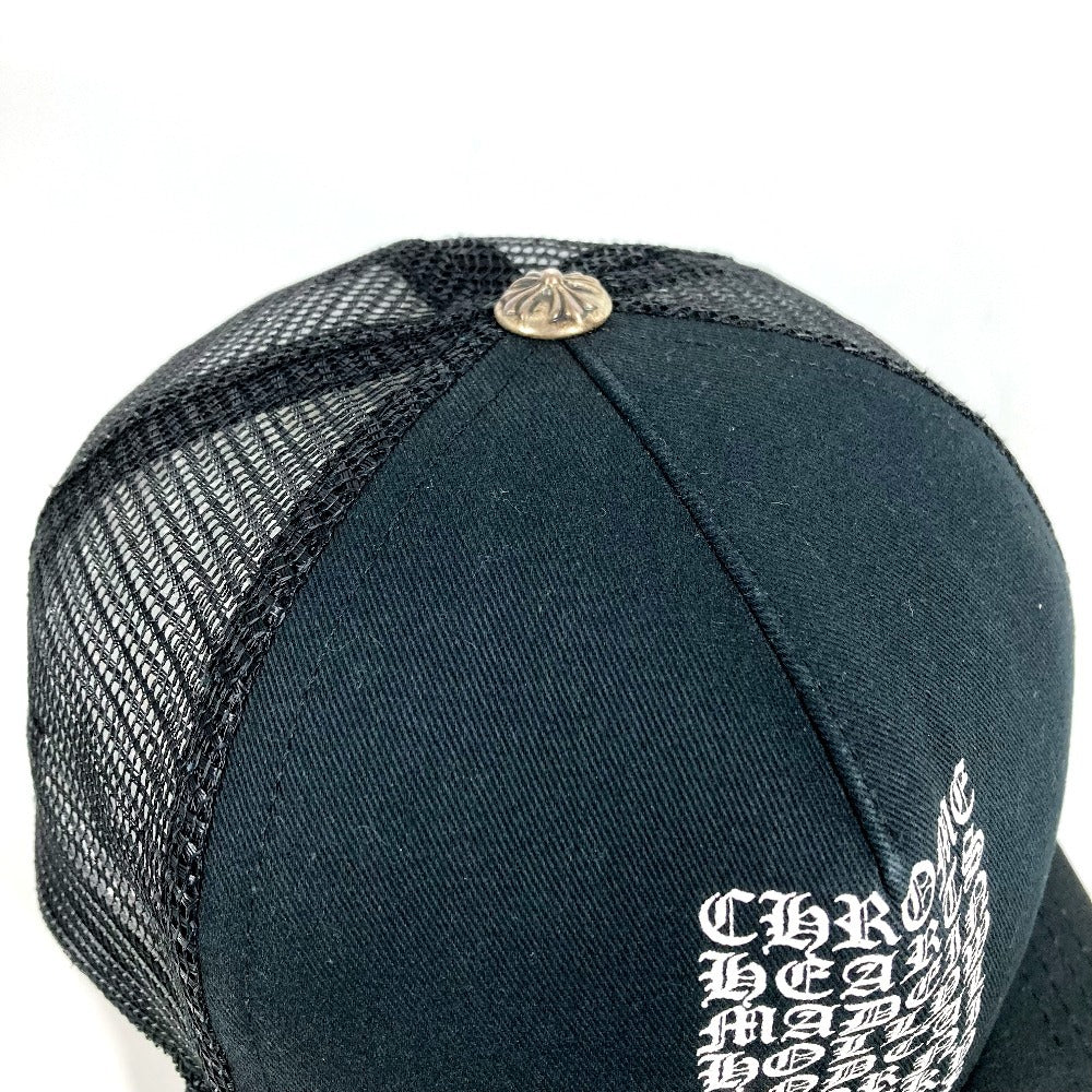 CHROME HEARTS ロゴ バイカラー メッシュ 帽子 キャップ帽 ベースボール メッシュ キャップ コットン ユニセックス ブラック