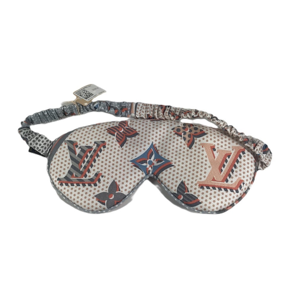 LOUIS VUITTON GI0614 ナイトグッズ 睡眠用 モノグラム アイマスク・ブルーシェル ポーチセット 巾着ポーチ アイマスク シルク ユニセックス ピンク系