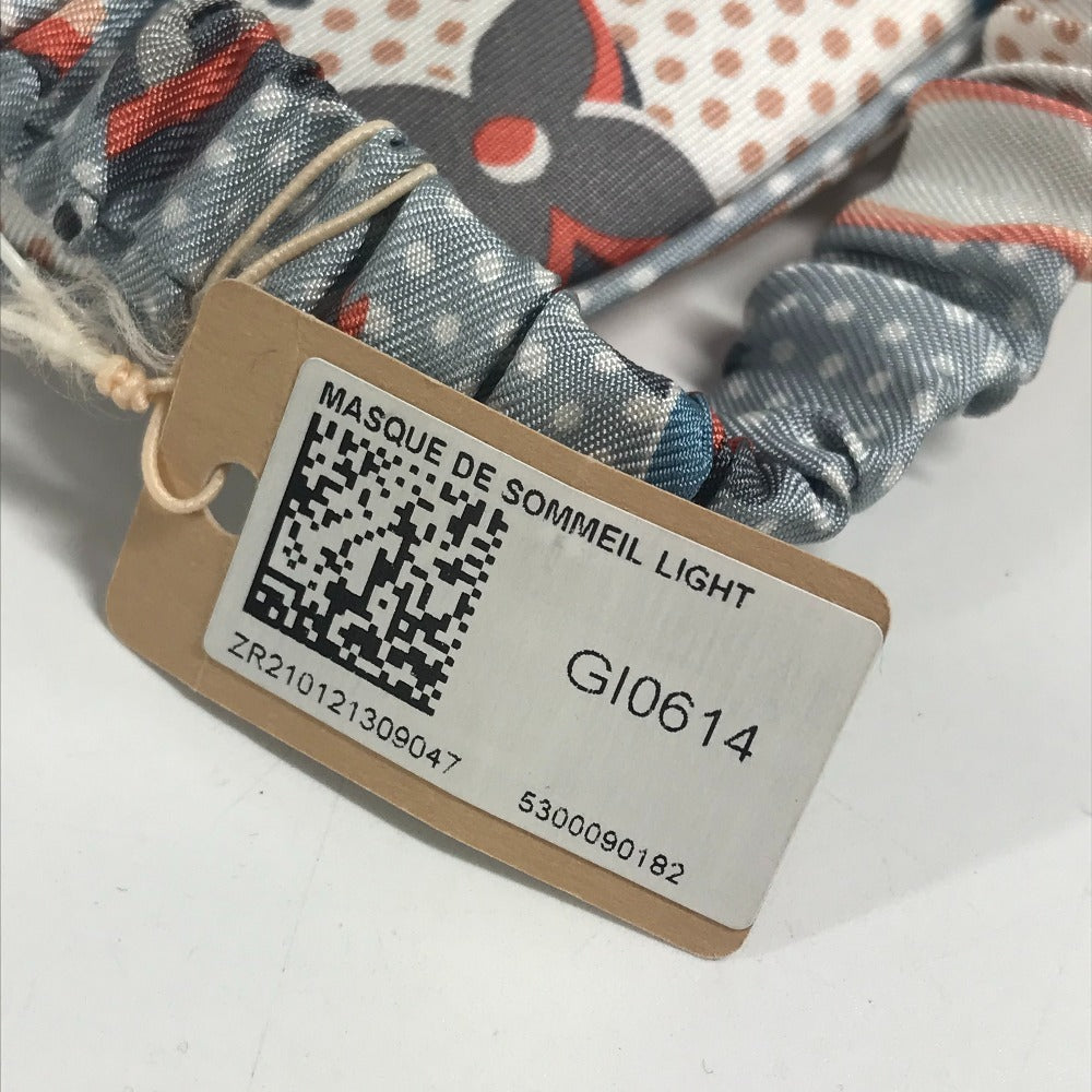LOUIS VUITTON GI0614 ナイトグッズ 睡眠用 モノグラム アイマスク・ブルーシェル ポーチセット 巾着ポーチ アイマスク シルク ユニセックス ピンク系