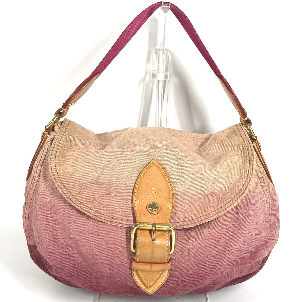 LOUIS VUITTON M40417 モノグラムデニム サンレイ カバン 肩掛け フラップ ショルダーバッグ モノグラムデニムキャンバス レディース ルージュフォーヴィスト ピンク