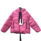 MONCLER IBISE GIUBBOTTO Down Hoodie, Men's Pink, Long Sleeve Two-Tone Down Jacket