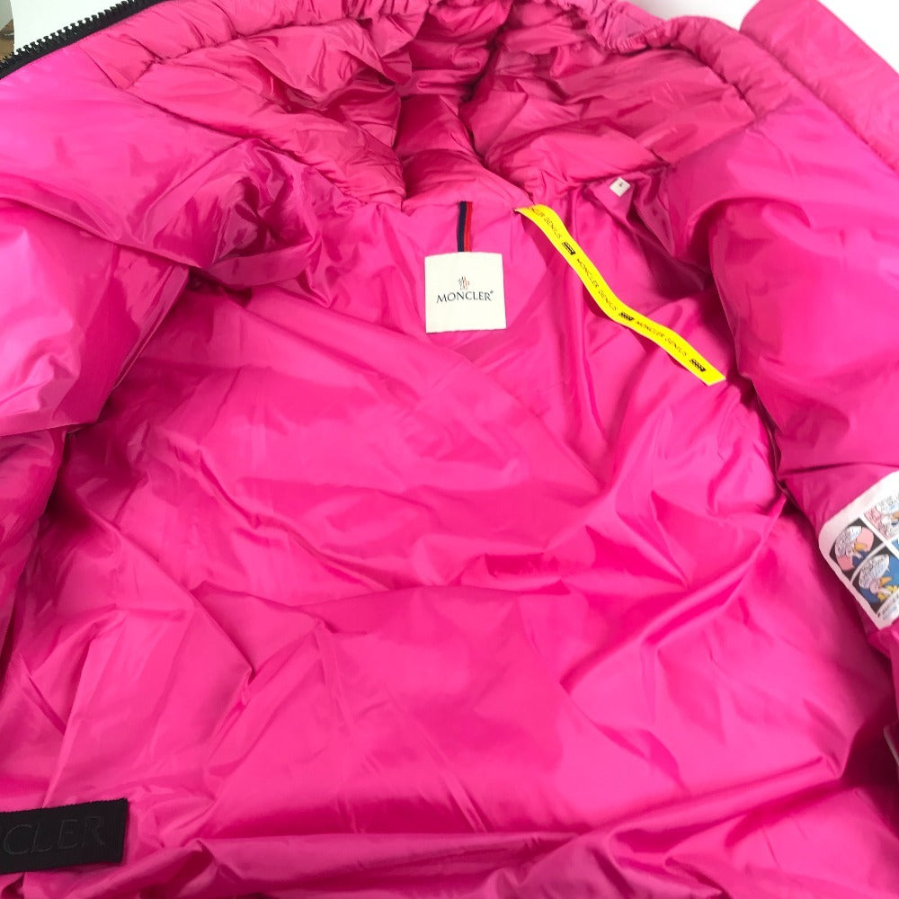 MONCLER IBISE GIUBBOTTO Down Hoodie, Men's Pink, Long Sleeve Two-Tone Down Jacket