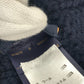 LOUIS VUITTON M96959 マフラーダミエスナッグ バイカラー マフラー ウール ユニセックス ネイビー