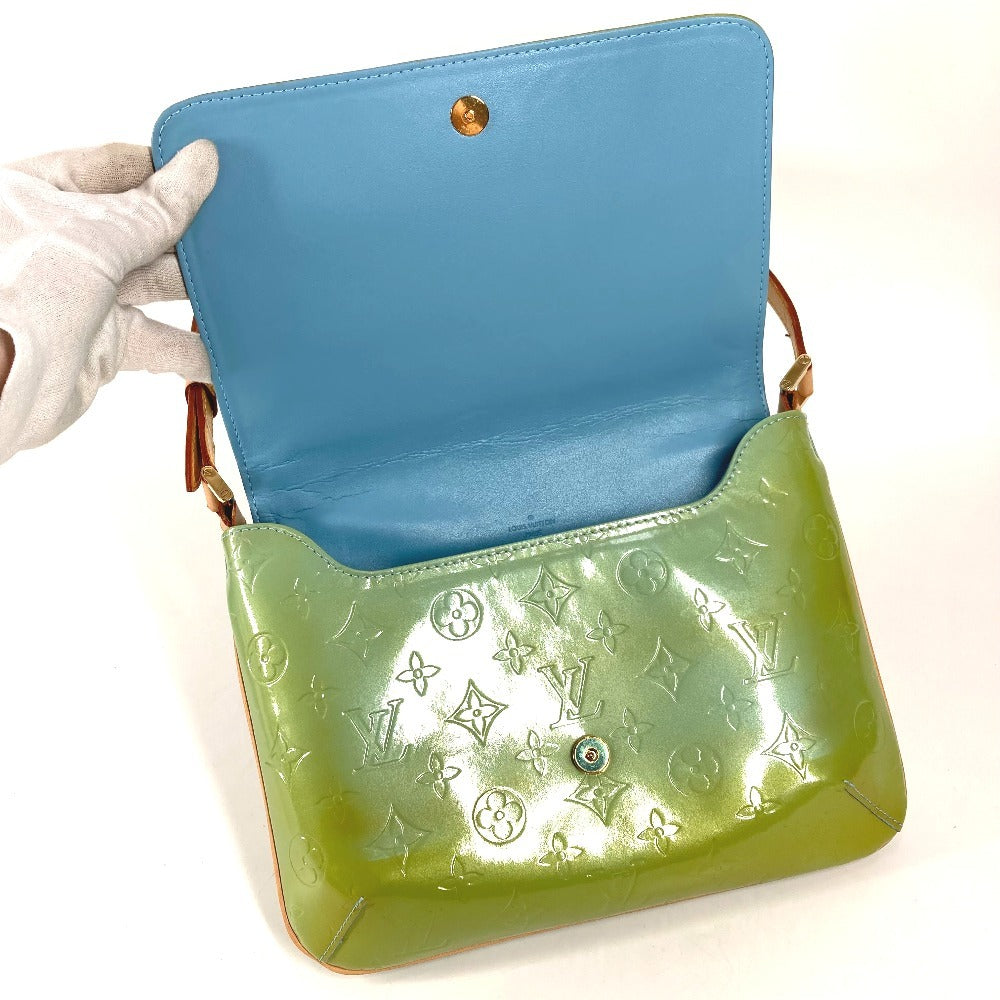 LOUIS VUITTON M91009 Monogram Vernis Thompson Street Bag Flap Bag Shoulder Bag Monogram Vernis Canvas Women's Baby Blue Blue