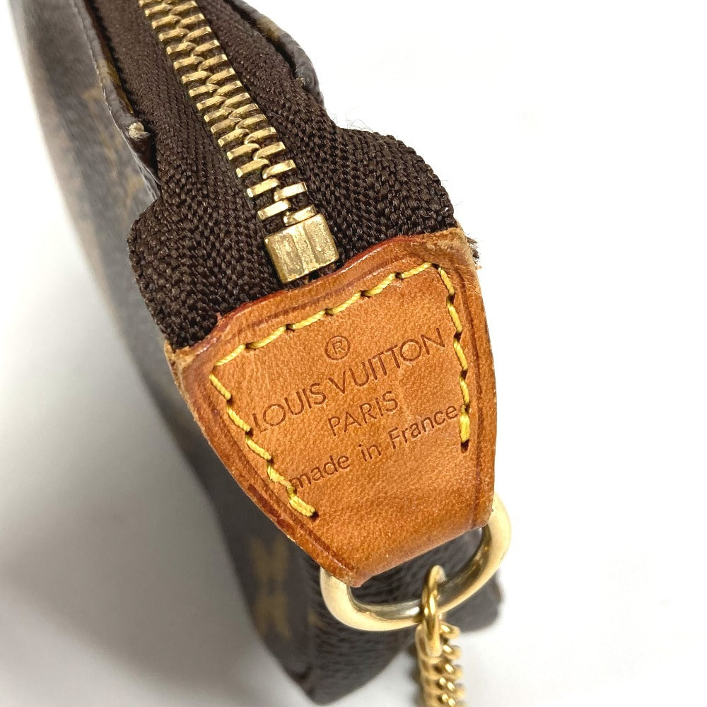 LOUIS VUITTON M60153 モノグラム ミニポシェット アクセソワール T&B チェーンバッグ カバン ポーチ ハンドバッグ モノグラムキャンバス レディース ブラウン