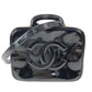 CHANEL 2WAYバッグ CC ココマーク ロゴ バニティバッグ カバン ショルダーバッグ BOX ボックス ハンドバッグ エナメル レディース ブラック