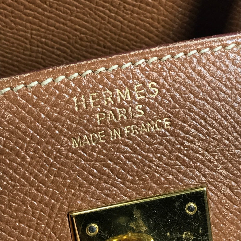 HERMES トートバッグ バーキン40 バーキン 40 カバン ハンドバッグ エプソン ユニセックス ゴールド ブラウン