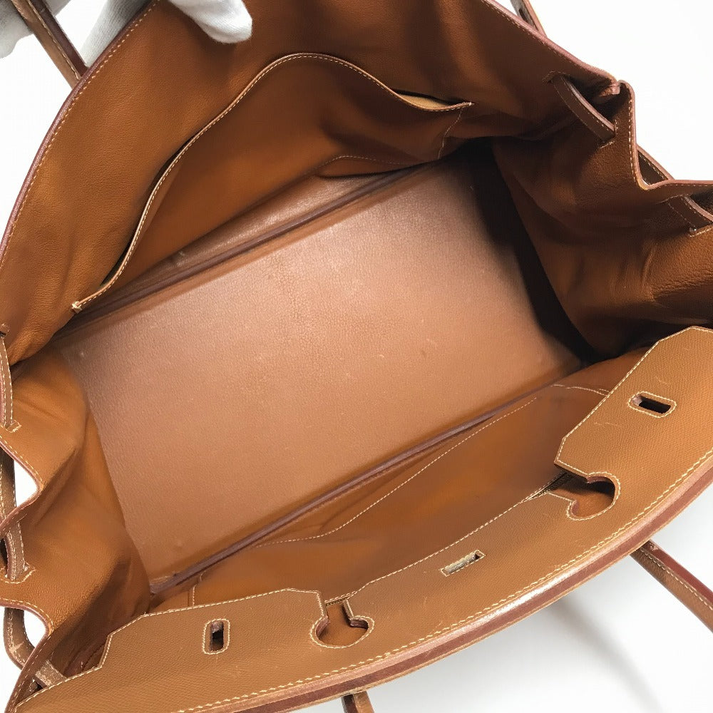 HERMES トートバッグ バーキン40 バーキン 40 カバン ハンドバッグ エプソン ユニセックス ゴールド ブラウン