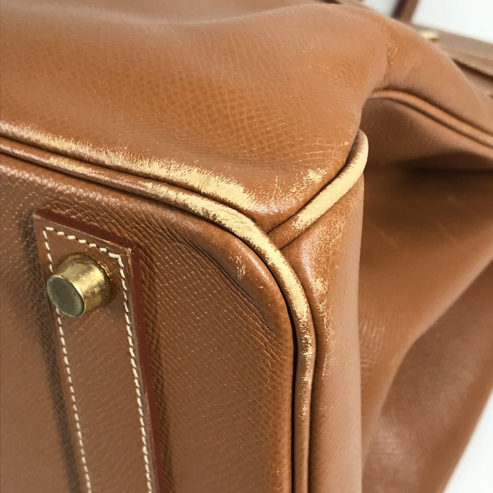 HERMES トートバッグ バーキン40 バーキン 40 カバン ハンドバッグ エプソン ユニセックス ゴールド ブラウン