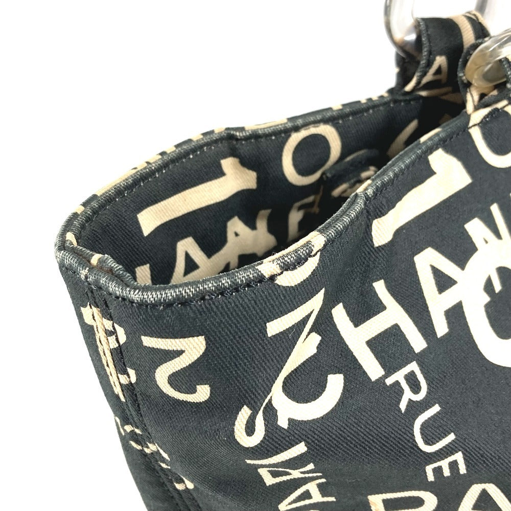 CHANEL Bisea Line CC Coco Mark Logo Shoulder Bag Handbag Shoulder Pouch Tote Bag Canvas Women's Black