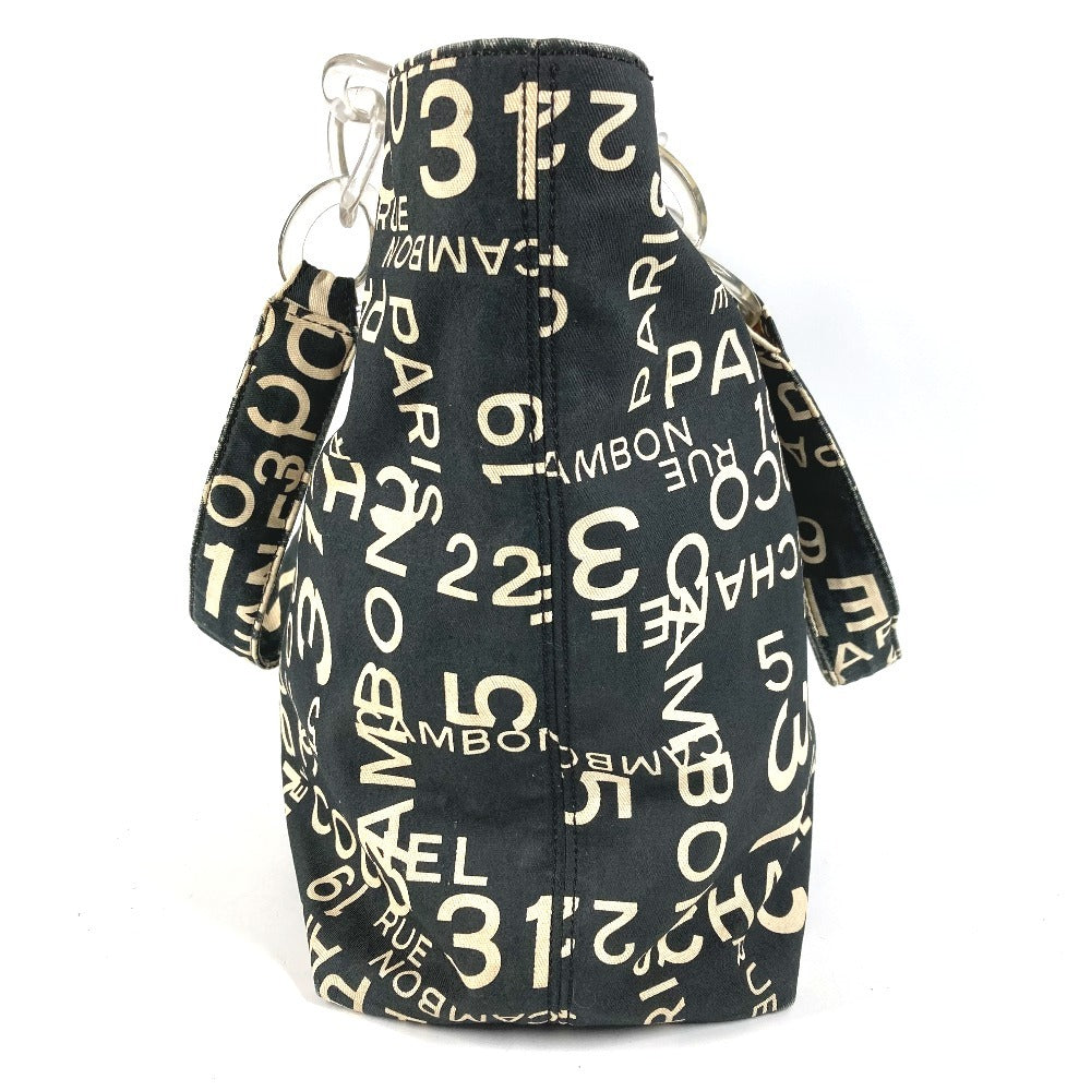 CHANEL Bisea Line CC Coco Mark Logo Shoulder Bag Handbag Shoulder Pouch Tote Bag Canvas Women's Black