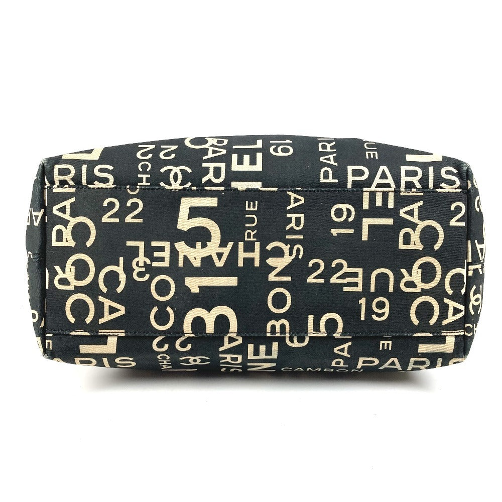 CHANEL Bisea Line CC Coco Mark Logo Shoulder Bag Handbag Shoulder Pouch Tote Bag Canvas Women's Black