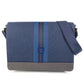 Salvatore Ferragamo Logo Messenger Bag, Flap Shoulder Bag, Canvas/Leather, Unisex, Navy
