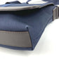 Salvatore Ferragamo Logo Messenger Bag, Flap Shoulder Bag, Canvas/Leather, Unisex, Navy