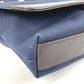 Salvatore Ferragamo Logo Messenger Bag, Flap Shoulder Bag, Canvas/Leather, Unisex, Navy