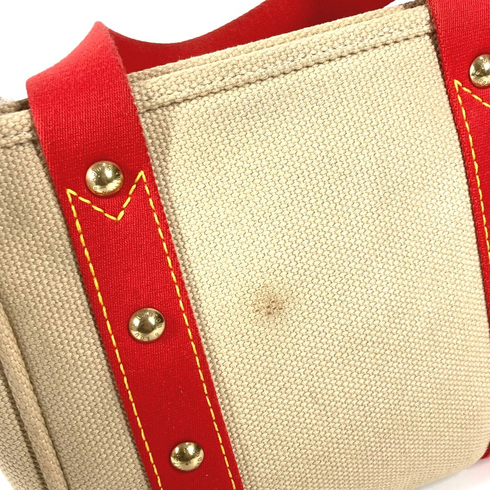 LOUIS VUITTON M40038 Antigua Cabas PM Cabas PM Tote Bag Handbag Cotton Women's Beige