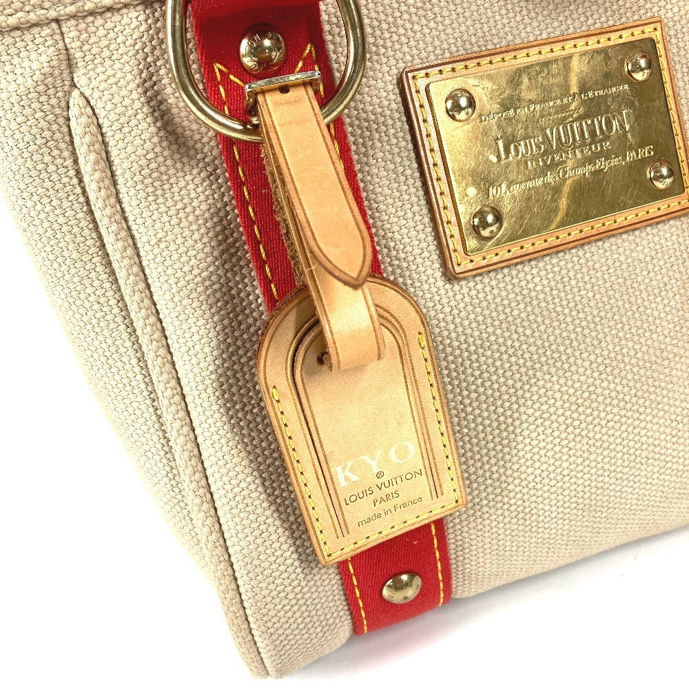 LOUIS VUITTON M40038 Antigua Cabas PM Cabas PM Tote Bag Handbag Cotton Women's Beige