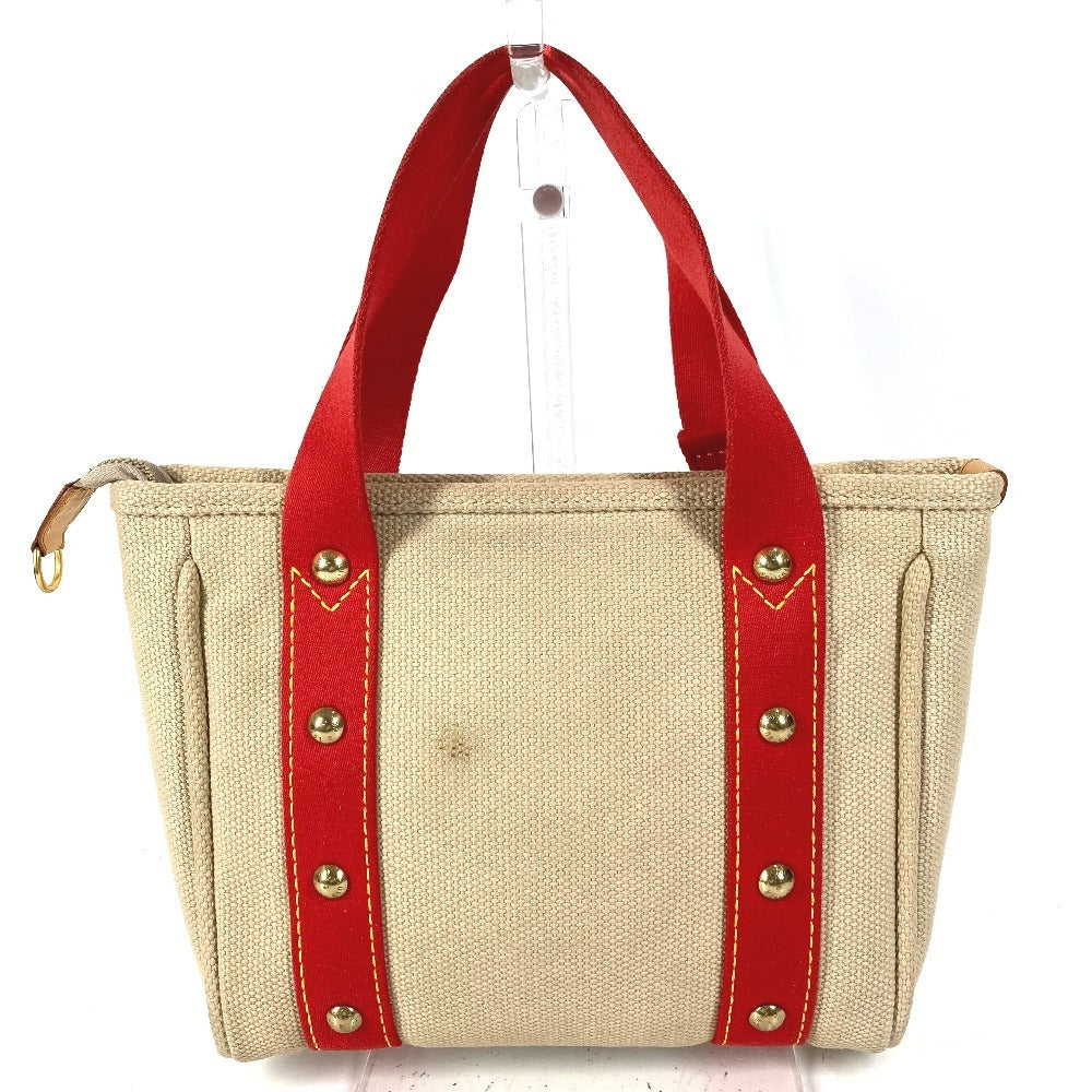 LOUIS VUITTON M40038 Antigua Cabas PM Cabas PM Tote Bag Handbag Cotton Women's Beige