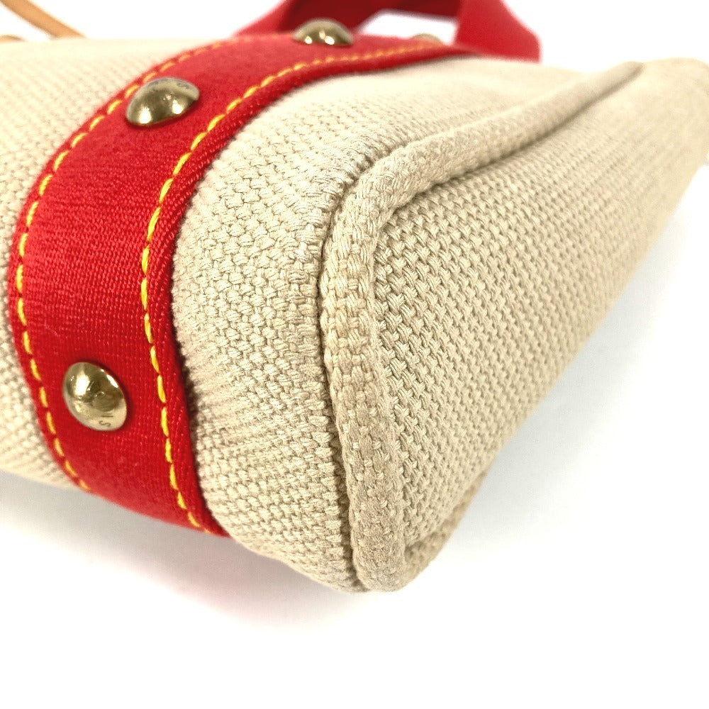 LOUIS VUITTON M40038 Antigua Cabas PM Cabas PM Tote Bag Handbag Cotton Women's Beige