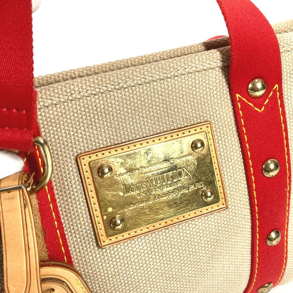 LOUIS VUITTON M40038 Antigua Cabas PM Cabas PM Tote Bag Handbag Cotton Women's Beige
