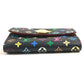 LOUIS VUITTON M60007 Monogram Multicolore Porte Monnaie Cozy Wallet with Flap Coin Purse, Monogram Multicolore Canvas, Women's, Noir, Black