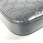 GUCCI 406410 GGエンボス グッチシマ ロゴ カバン 斜め掛け ポシェット ショルダーバッグ シマレザー ユニセックス ブラック