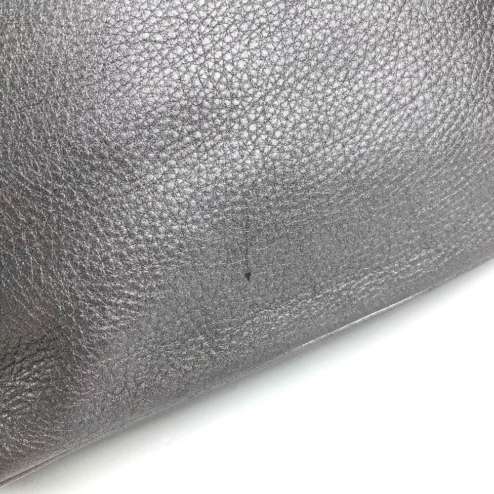 BVLGARI コレツィオーネ S.Bulgari ロゴ カバン トートバッグ 肩掛け カバン ショルダーバッグ レザー ユニセックス メタリック系