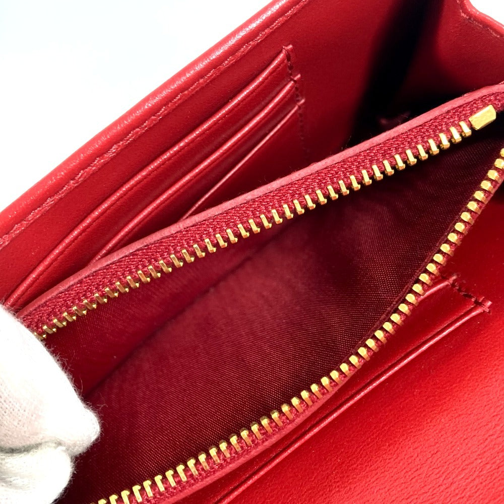 PRADA 1M1437 ショルダーバッグ ショルダーウォレット ロゴ キルティング ロングウォレット ウォレットバッグ 長財布 ナイロン ユニセックス レッド