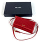 PRADA 1M1437 ショルダーバッグ ショルダーウォレット ロゴ キルティング ロングウォレット ウォレットバッグ 長財布 ナイロン ユニセックス レッド