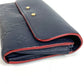 LOUIS VUITTON M62127 Monogram Empreinte Portefeuille Pont-Neuf Long Wallet Flap Long Wallet Monogram Empreinte Leather Unisex Marine Rouge Navy
