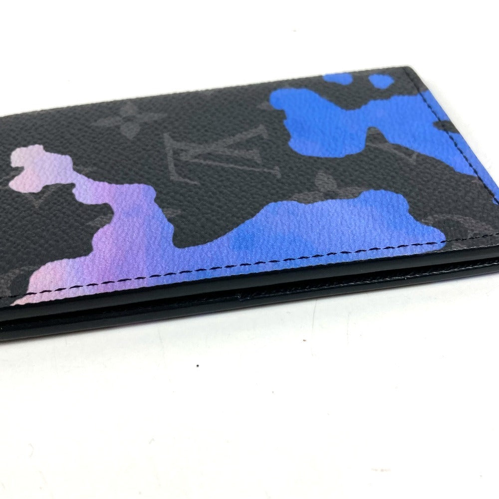 LOUIS VUITTON M81784 Monogram Eclipse Room With A View Organizer de Poche Card Holder Pass Case Bi-fold Card Case Monogram Eclipse Canvas Unisex Black