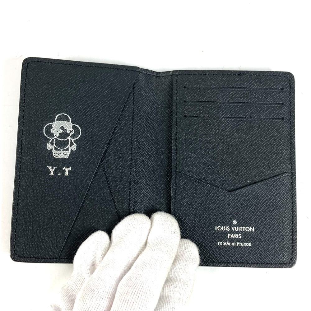 LOUIS VUITTON M81784 Monogram Eclipse Room With A View Organizer de Poche Card Holder Pass Case Bi-fold Card Case Monogram Eclipse Canvas Unisex Black