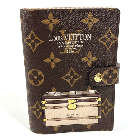 LOUIS VUITTON R20028 モノグラムトランク＆ロック アジェンダPM システム手帳 ステーショナリー 手帳カバー モノグラムキャンバス ユニセックス ブラウン