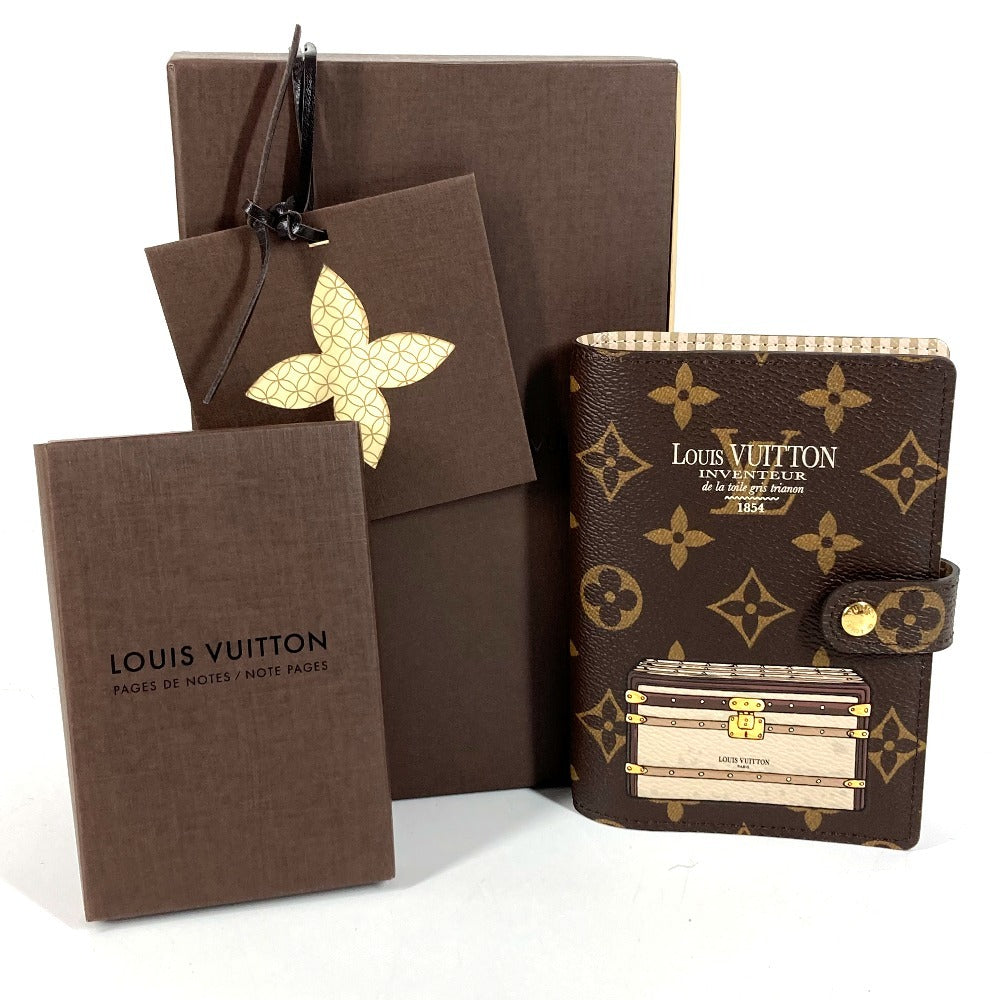 LOUIS VUITTON R20028 モノグラムトランク＆ロック アジェンダPM システム手帳 ステーショナリー 手帳カバー モノグラムキャンバス ユニセックス ブラウン