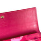 LOUIS VUITTON M90022 Monogram Ikat Flower Portefeuille Sarah Long Wallet Flap Floral Long Wallet Enamel Unisex Rose Indien Pink