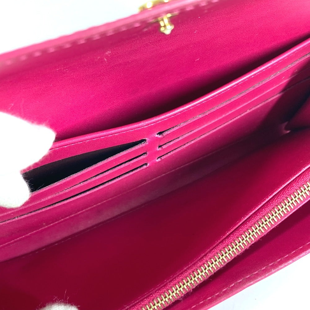 LOUIS VUITTON M90022 Monogram Ikat Flower Portefeuille Sarah Long Wallet Flap Floral Long Wallet Enamel Unisex Rose Indien Pink