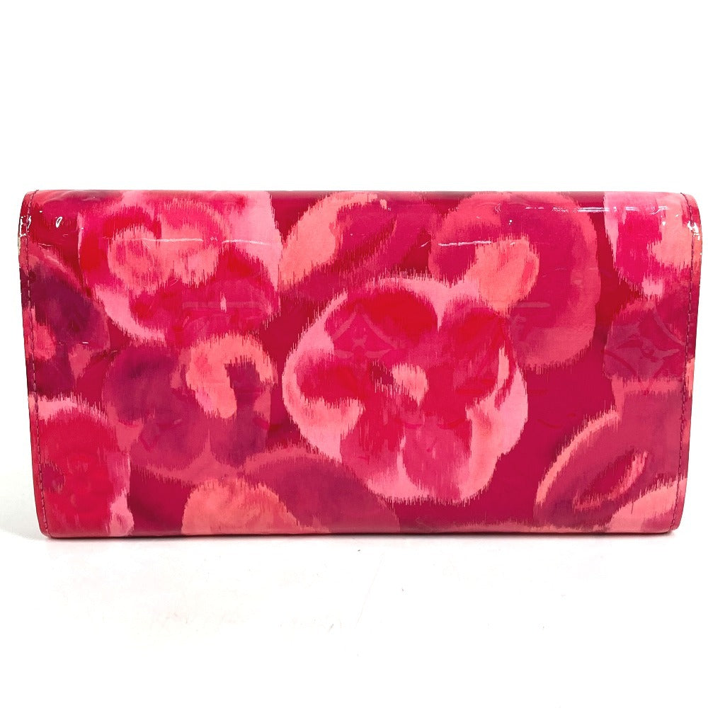 LOUIS VUITTON M90022 Monogram Ikat Flower Portefeuille Sarah Long Wallet Flap Floral Long Wallet Enamel Unisex Rose Indien Pink