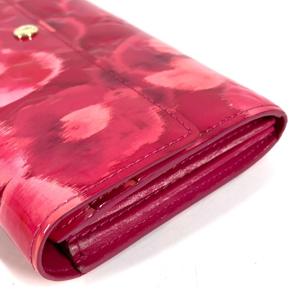 LOUIS VUITTON M90022 Monogram Ikat Flower Portefeuille Sarah Long Wallet Flap Floral Long Wallet Enamel Unisex Rose Indien Pink