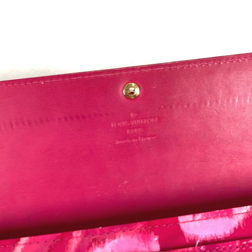 LOUIS VUITTON M90022 Monogram Ikat Flower Portefeuille Sarah Long Wallet Flap Floral Long Wallet Enamel Unisex Rose Indien Pink