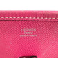 HERMES H パンチングロゴ エブリン 1 PM カバン 斜め掛け ショルダーバッグ エプソン ユニセックス ローズティリアン ピンク
