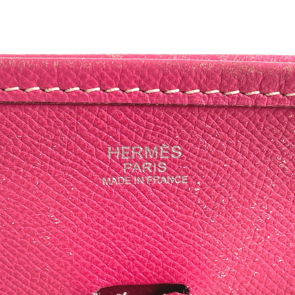 HERMES H パンチングロゴ エブリン 1 PM カバン 斜め掛け ショルダーバッグ エプソン ユニセックス ローズティリアン ピンク