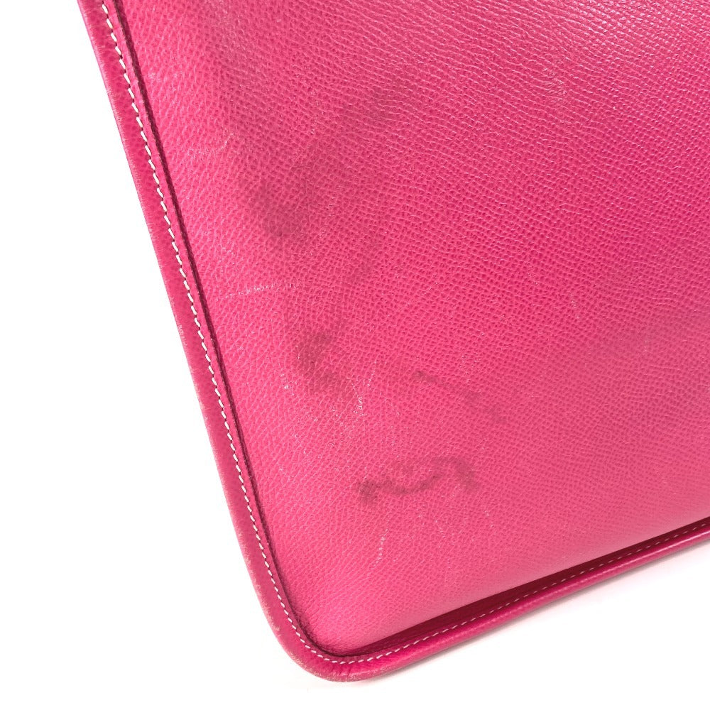 HERMES H パンチングロゴ エブリン 1 PM カバン 斜め掛け ショルダーバッグ エプソン ユニセックス ローズティリアン ピンク