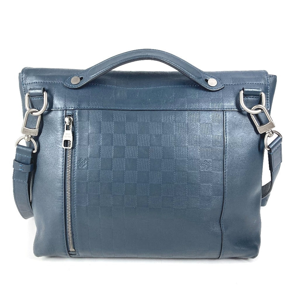 LOUIS VUITTON N41483 ダミエアンフィニ ロフト トートバッグ 2WAYバッグ ハンドバッグ 斜め掛け ショルダーバッグ ダミエアンフィニレザー ユニセックス コスモス ネイビー