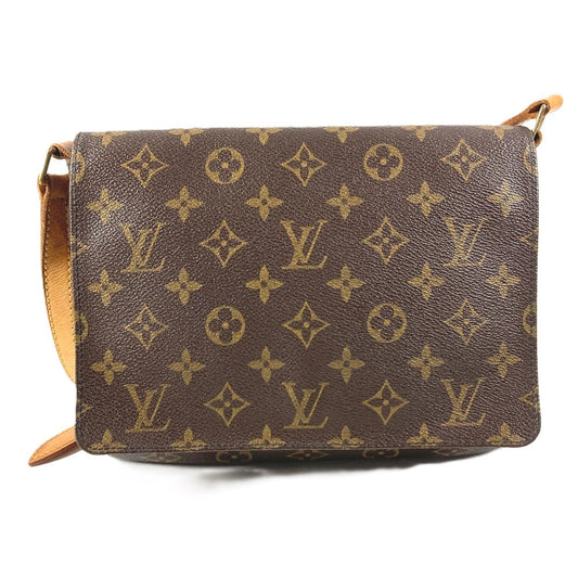 LOUIS VUITTON M51257 モノグラム ミュゼット タンゴ ミュゼットタンゴ カバン 肩掛け ショート フラップ ショルダーバッグ モノグラムキャンバス ユニセックス ブラウン