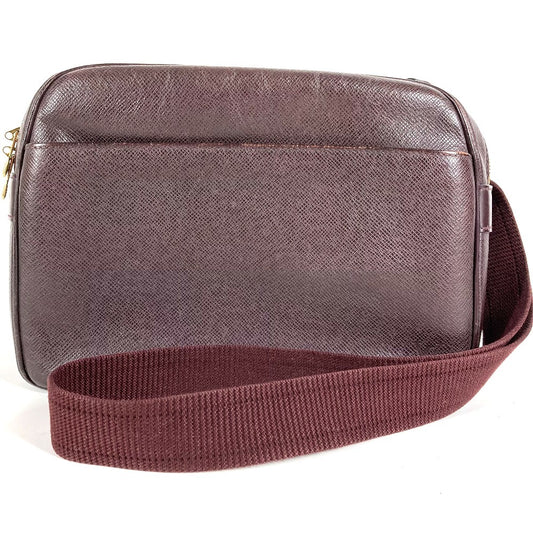 LOUIS VUITTON M30156 タイガ リポーターPM リポーター PM カバン 斜め掛け Wファスナー ショルダーバッグ タイガレザー ユニセックス アカジュー パープル
