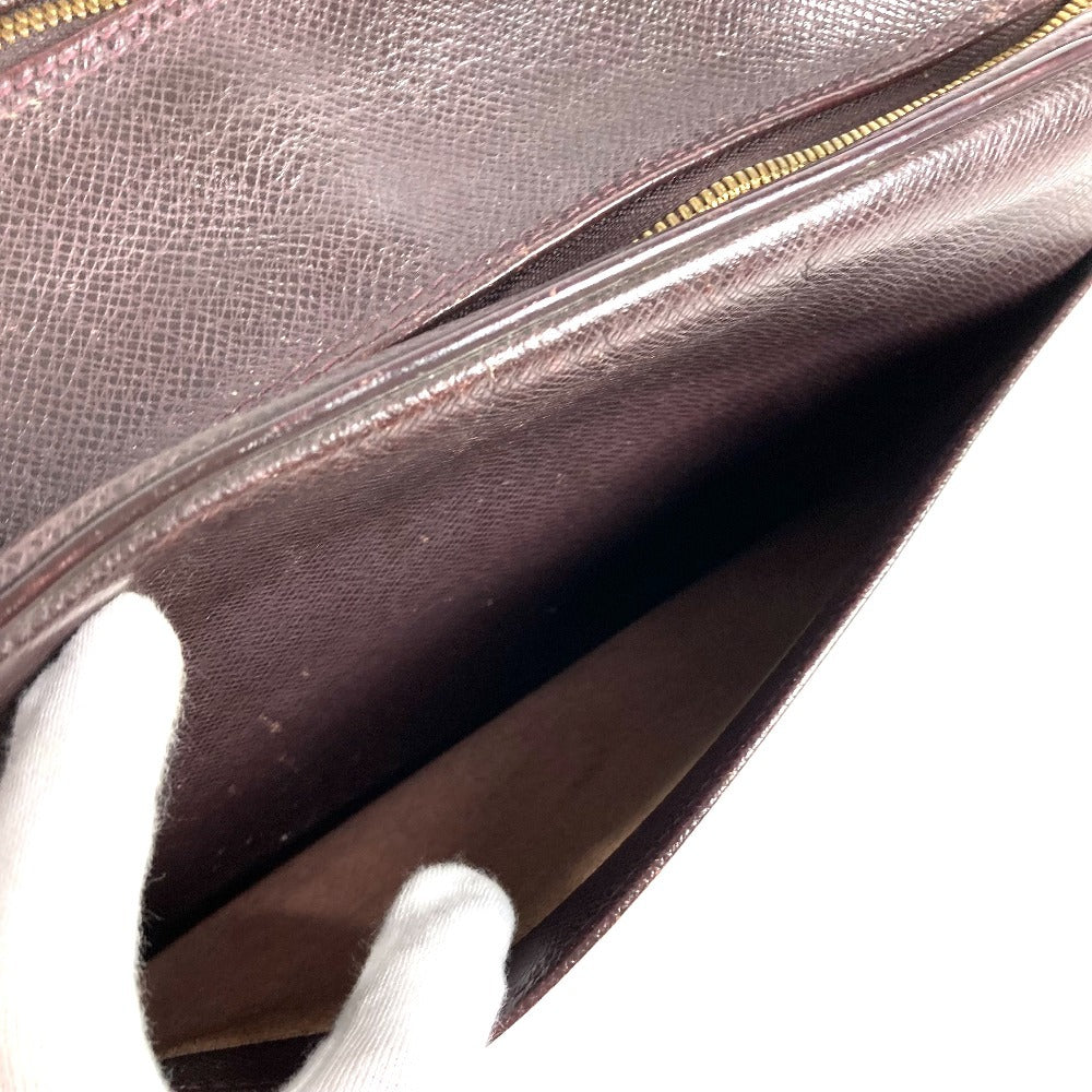 LOUIS VUITTON M30156 Taiga Reporter PM Reporter PM Bag Crossbody Double Zipper Shoulder Bag Taiga Leather Unisex Acajou Purple
