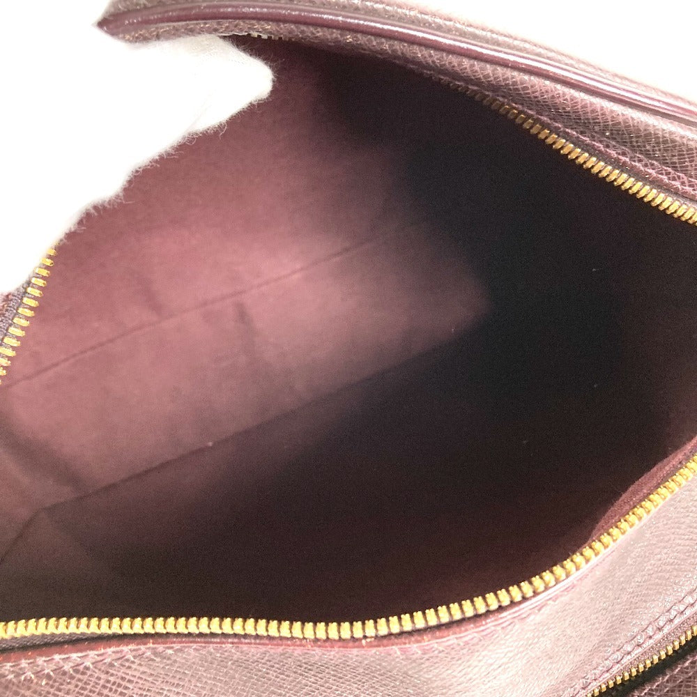 LOUIS VUITTON M30156 Taiga Reporter PM Reporter PM Bag Crossbody Double Zipper Shoulder Bag Taiga Leather Unisex Acajou Purple
