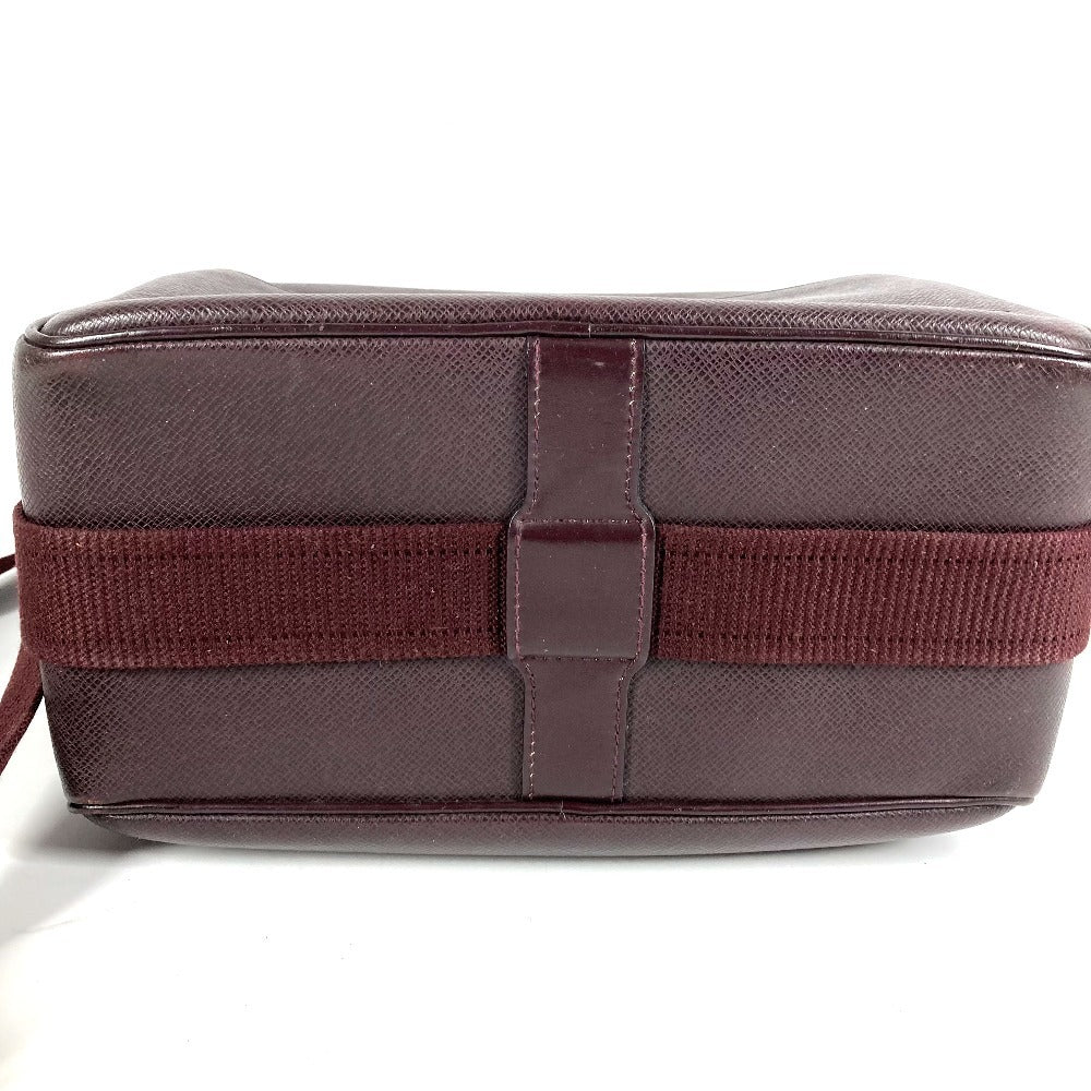 LOUIS VUITTON M30156 Taiga Reporter PM Reporter PM Bag Crossbody Double Zipper Shoulder Bag Taiga Leather Unisex Acajou Purple