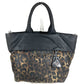 PRADA Logo Leopard Pattern Bag Shoulder Bag Tote Bag Shoulder Bag Nylon Unisex Black